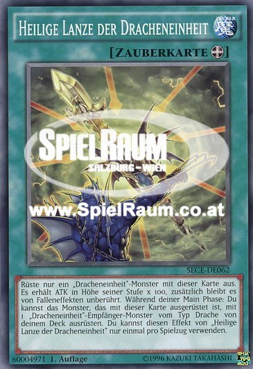 Dragunity Divine Lance Single: Yu-Gi-Oh! Secrets of Eternity Einzelkarte