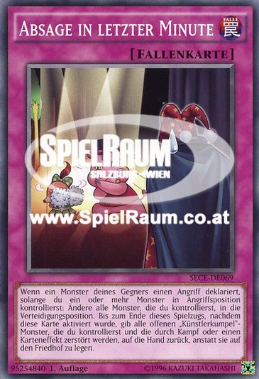 Last Minute Cancel Single: Yu-Gi-Oh! Secrets of Eternity Einzelkarte