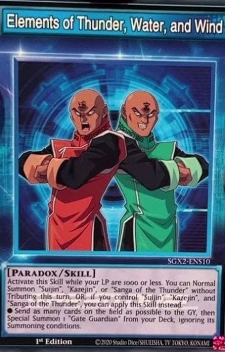 Elements of Thunder, Water, and Wind (Skill) Single: Yu-Gi-Oh! Speed Duel GX: Midterm Paradox Einzelkarte