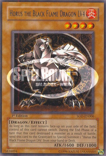 Horus the Black Flame Dragon LV4 (V.2 - Ultimate Rare) Single: Yu-Gi-Oh! Soul of the Duelist Einzelkarte