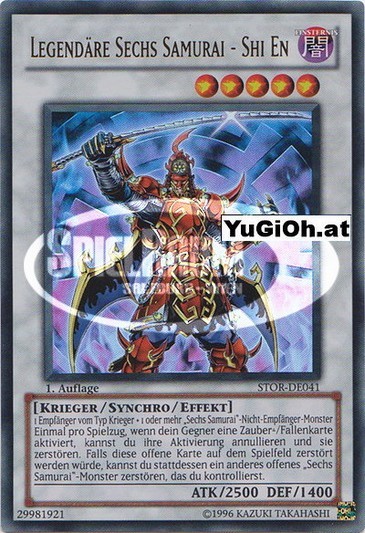 Legendary Six Samurai - Shi En (V.2 - Ultimate Rare) Single: Yu-Gi-Oh! Storm of Ragnarok Einzelkarte