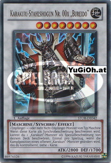 Karakuri Steel Shogun mdl 00X "Bureido" (V.2 - Ultimate Rare) Single: Yu-Gi-Oh! Storm of Ragnarok Einzelkarte