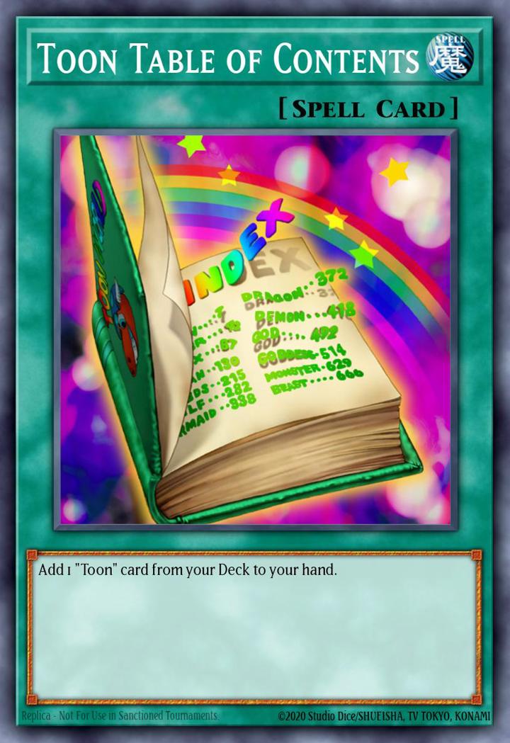 Toon Table of Contents Single: Yu-Gi-Oh! Speed Duel: Tournament Pack 1 Einzelkarte