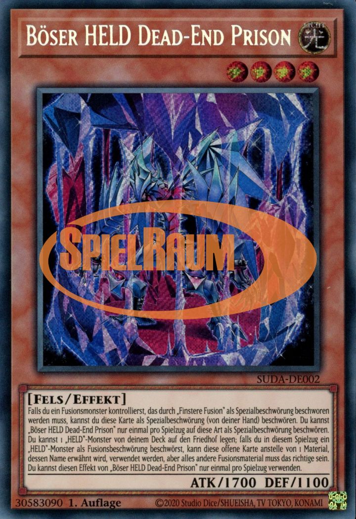 Evil HERO Dead-End Prison (V.1 - Secret Rare)