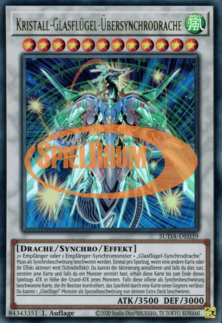 Crystal Clear Wing Over Synchro Dragon (V.1 - Ultra Rare)
