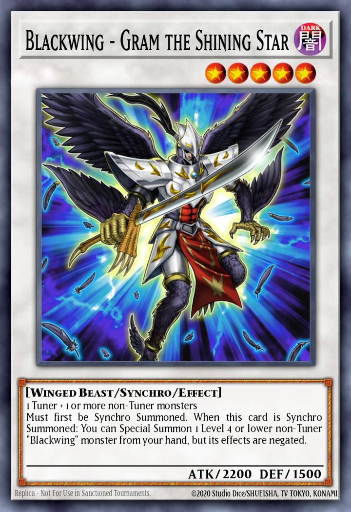 Blackwing - Gram the Shining Star Single: Yu-Gi-Oh! 5D's Manga Promos Einzelkarte