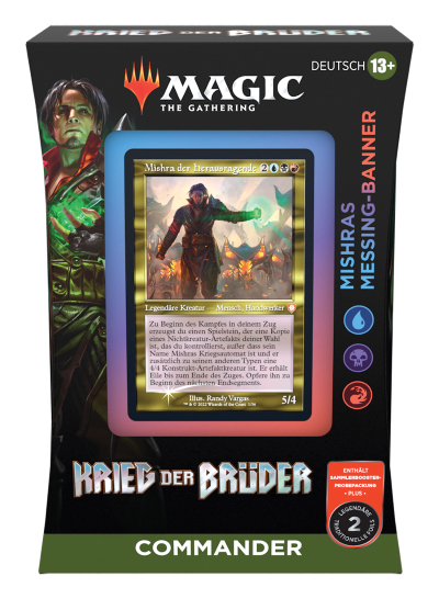 krieg der brüder commander deck mishras messing-banner (de)
