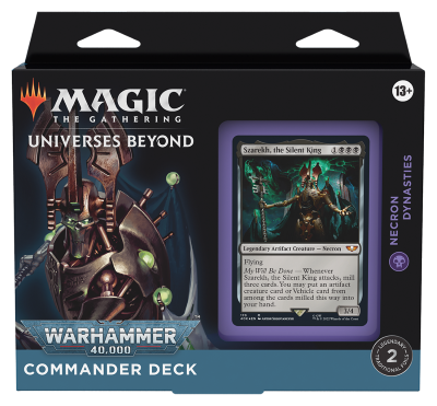 universes beyond: warhammer 40,000 commander deck necron dynasties (eng)