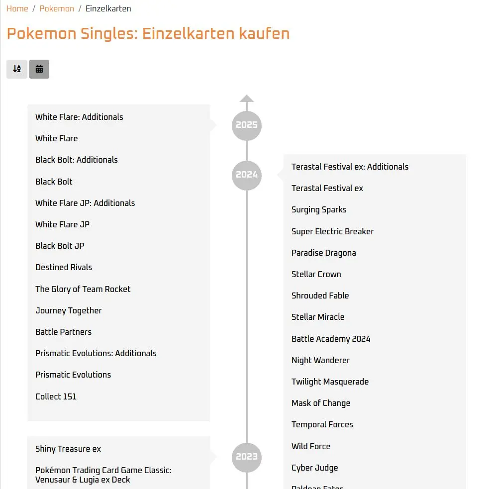 Pokémon Einzelkarten Verkauf