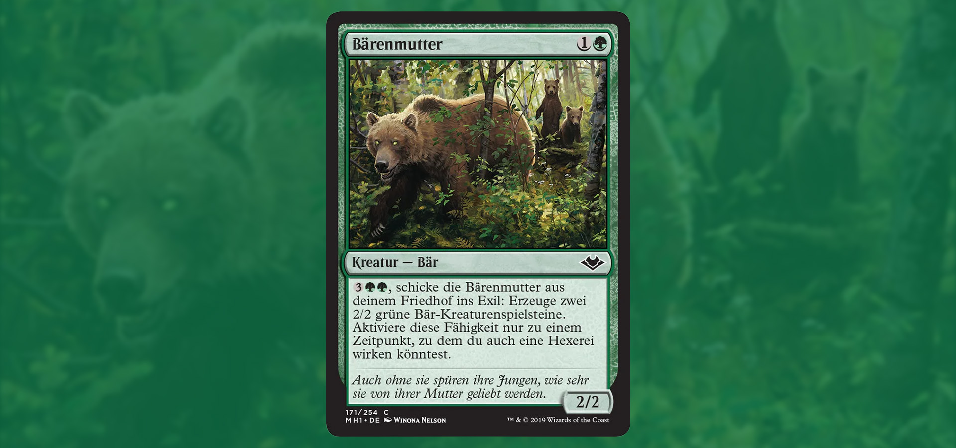 magic the gathering spielkarte bärenmutter auch als mother bear bekannt