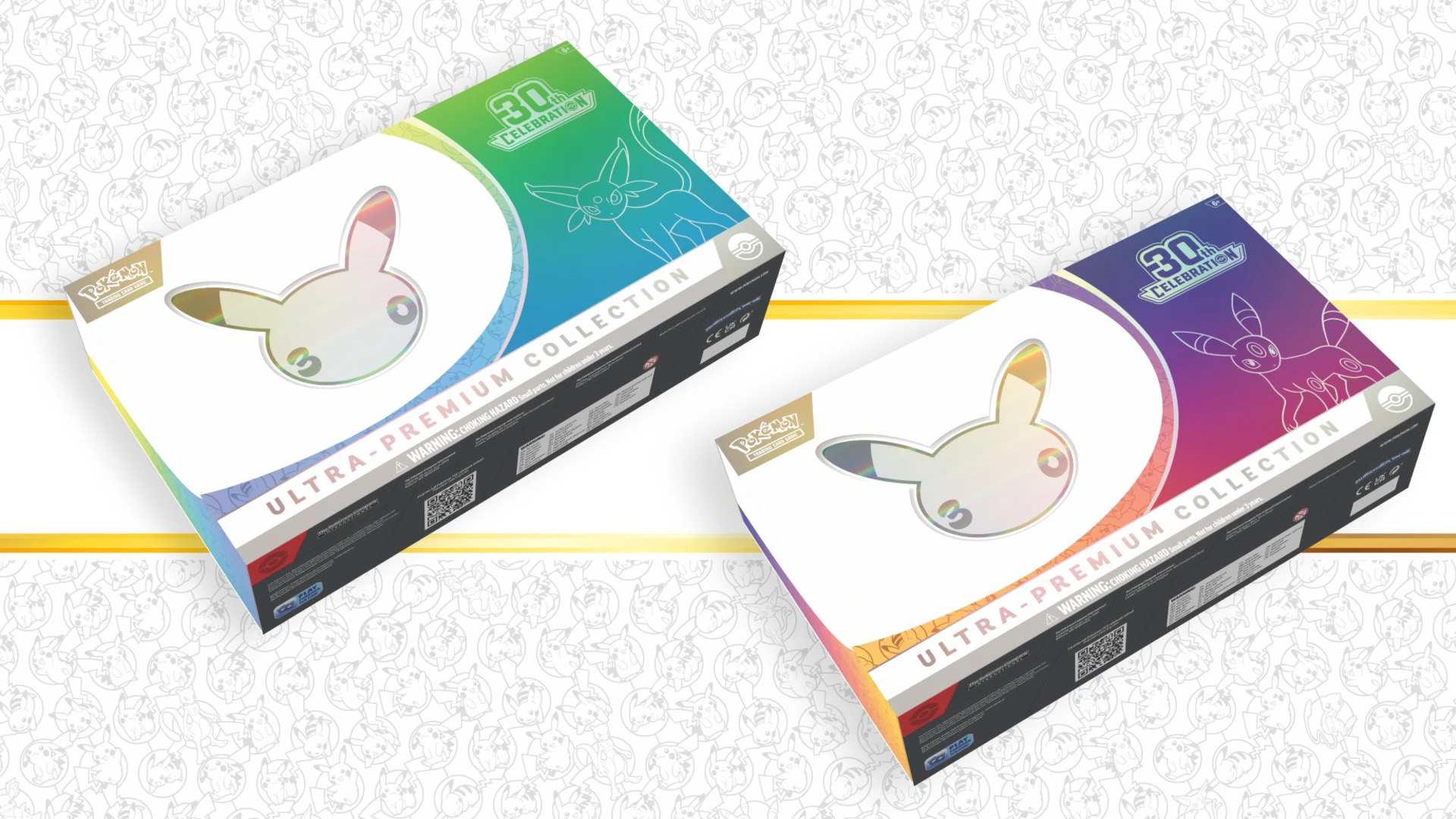 ultra premium collection mit nachtara und psiana boxen des 30sten jubiläums von dem pokemon trading card game