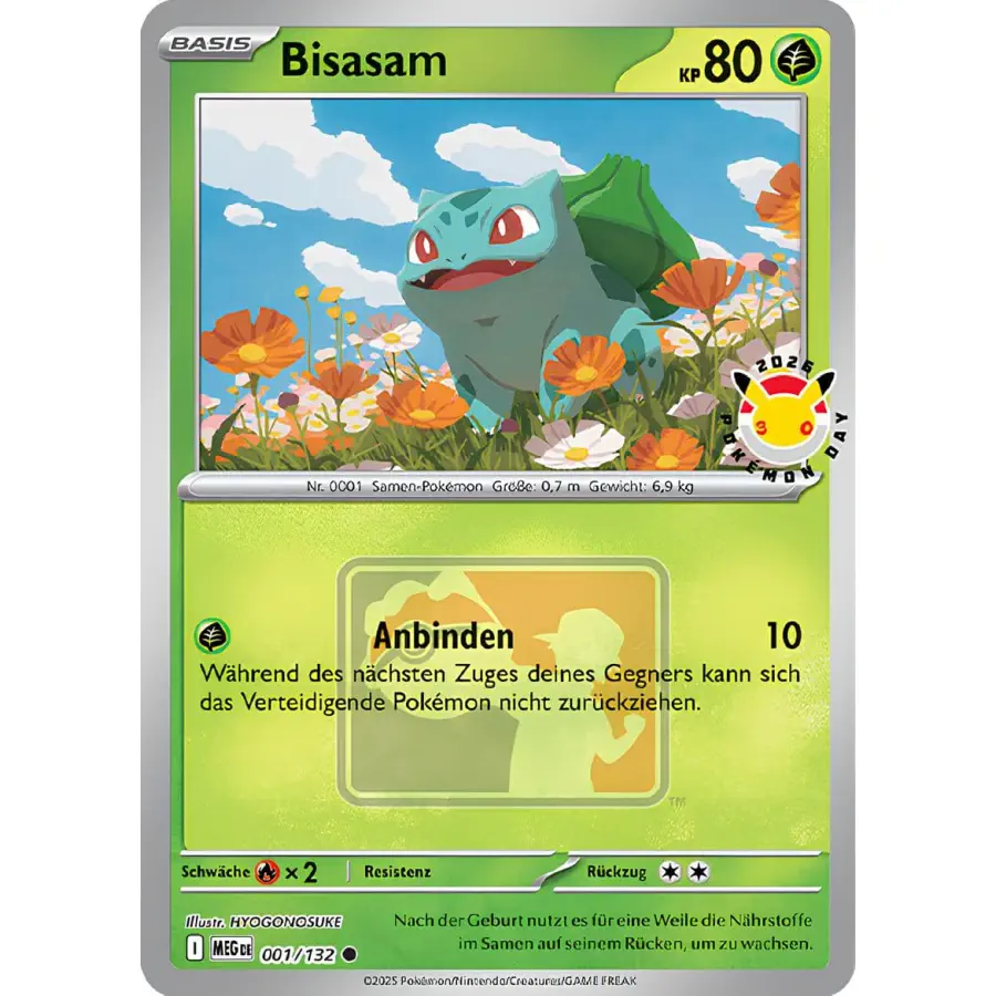 Streng limitierte Bisasam Anbinden Promokarte zum Gewinnen